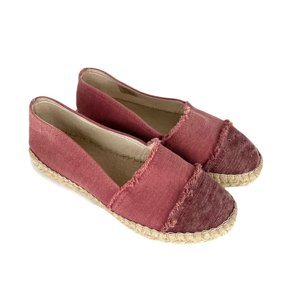 Toni Pons Pink Canvas Woven Espadrille Platform Slip On Shoes Women Size 37